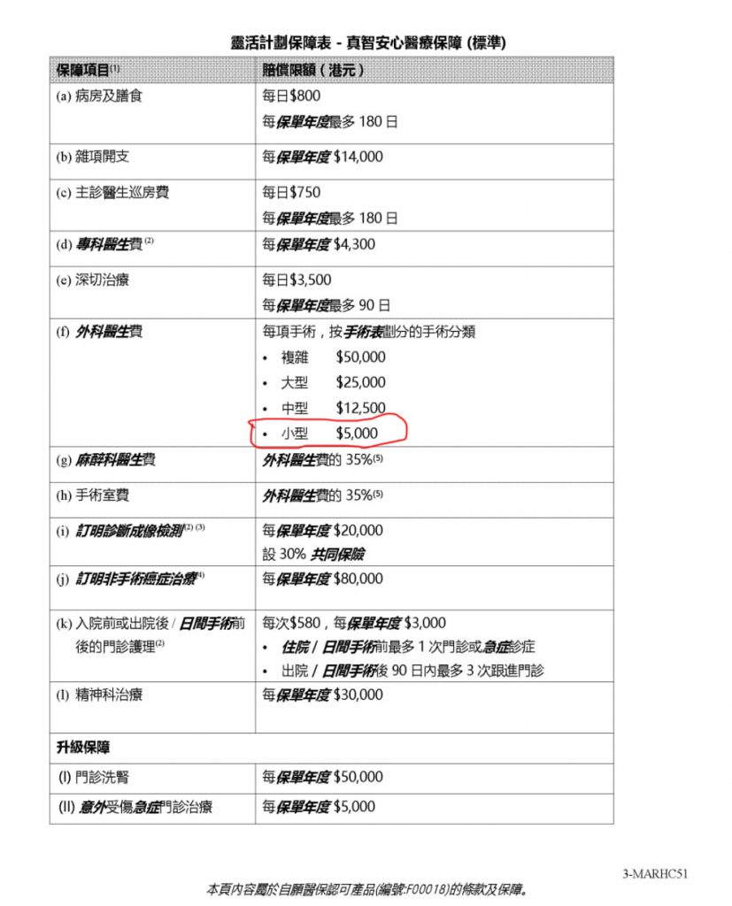 醫療保險 賠償限額 脫疣 玫瑰痤瘡